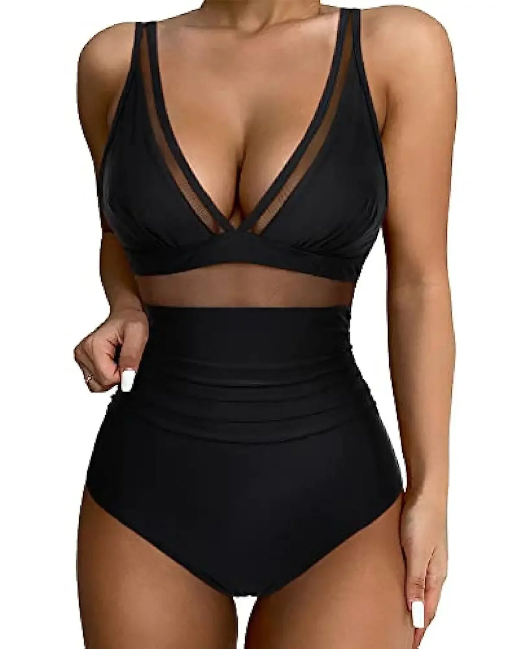 Solid One-piece Swimsuit