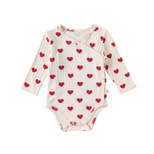 Heart Print Baby Girl 100% Cotton Long Sleeve Romper