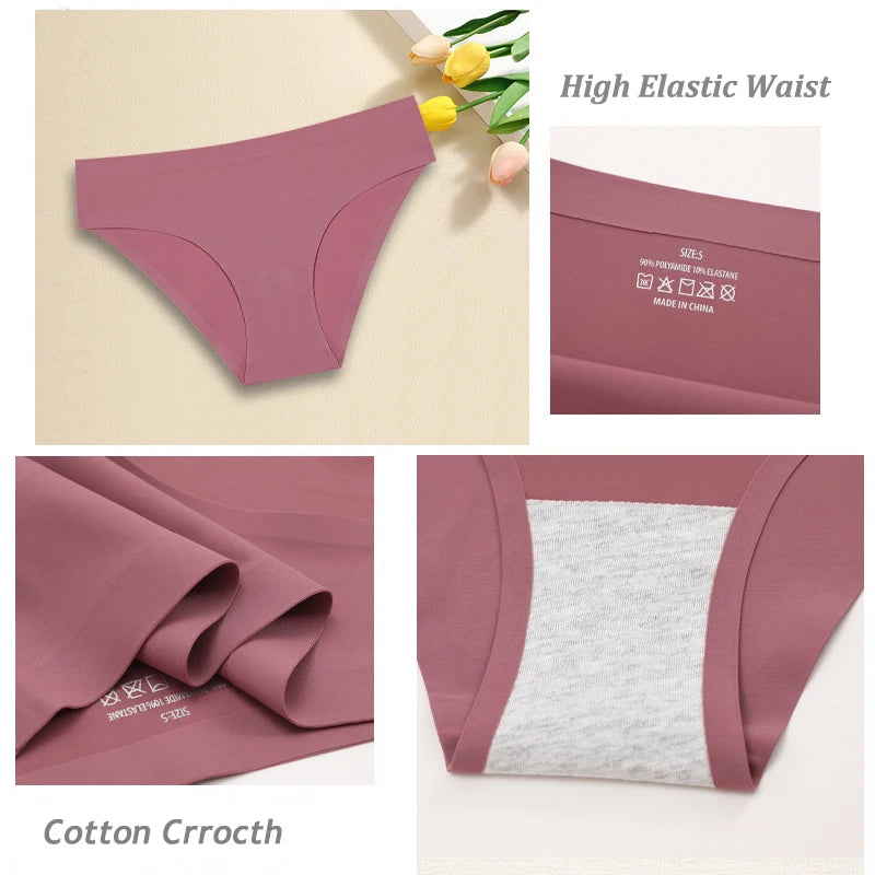6Pcst Traceless Low Waist High Elastic Briefs