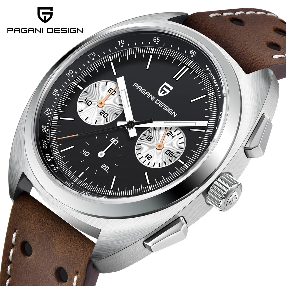 Pagani Design Men's Luxury Quartz Chronograph Watch – Retro Dial Clock
