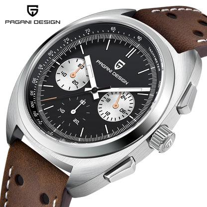 Pagani Design Men's Luxury Quartz Chronograph Watch – Retro Dial Clock