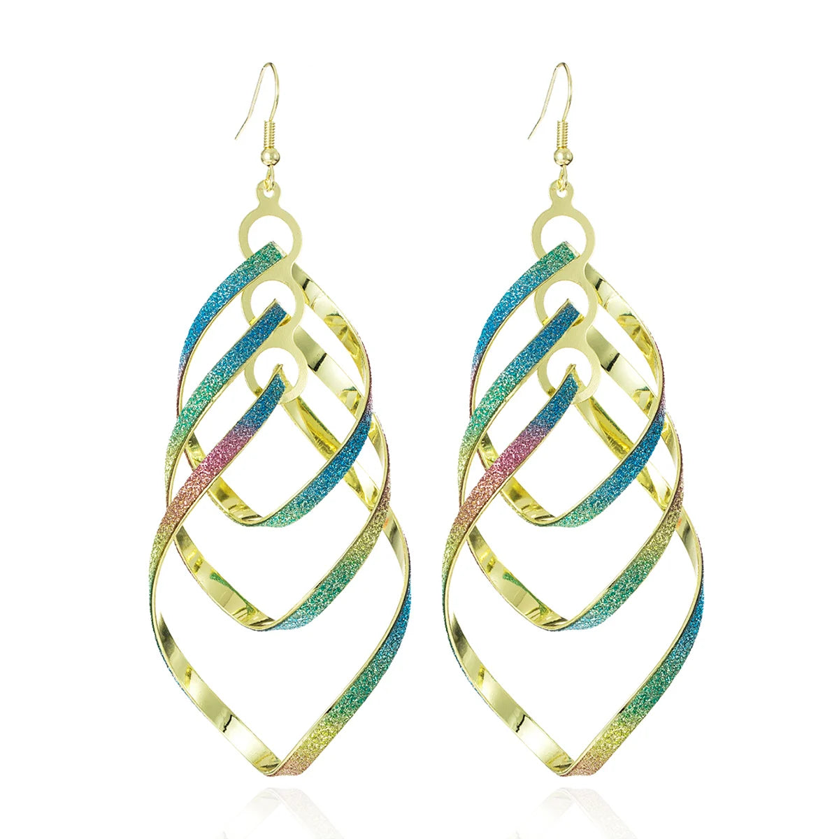 Floating Long Hook Earrings