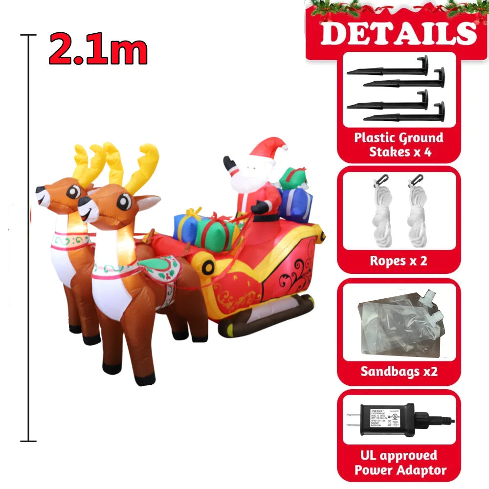 Inflatable Christmas Decorations with Built-in LED Lights