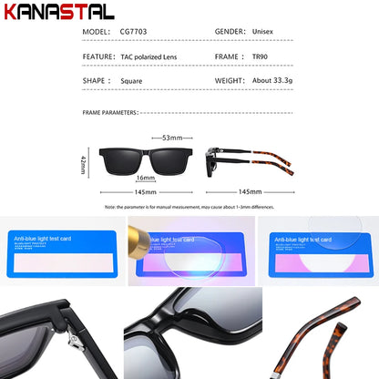 TR90 Eyeglasses Frame Blue Light Blocking Clear Lense Glasses