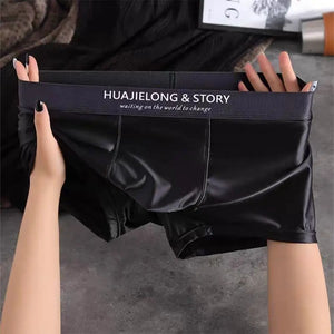 Breathable Thin Satin Seamless Mid Waist Boxers
