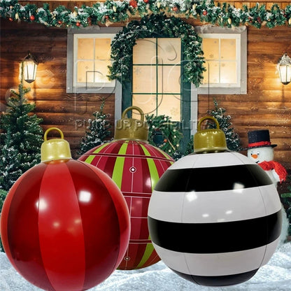 60cm Outdoor Inflatable Christmas Ornament Ball (PVC)