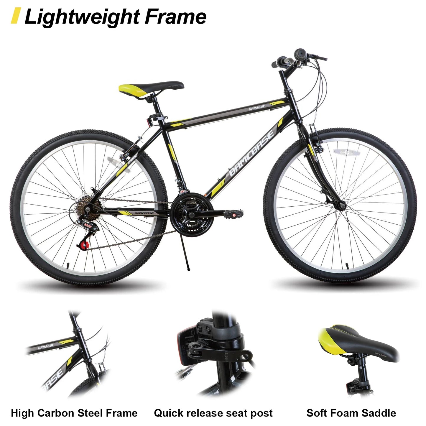Hiland 21 Speed High-Carbon Steel Frame
