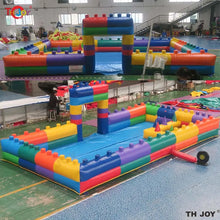 Inflatable 6x4m Pink Ball Pit White Wedding Bounce House Inflatable Ball Pool with Blower