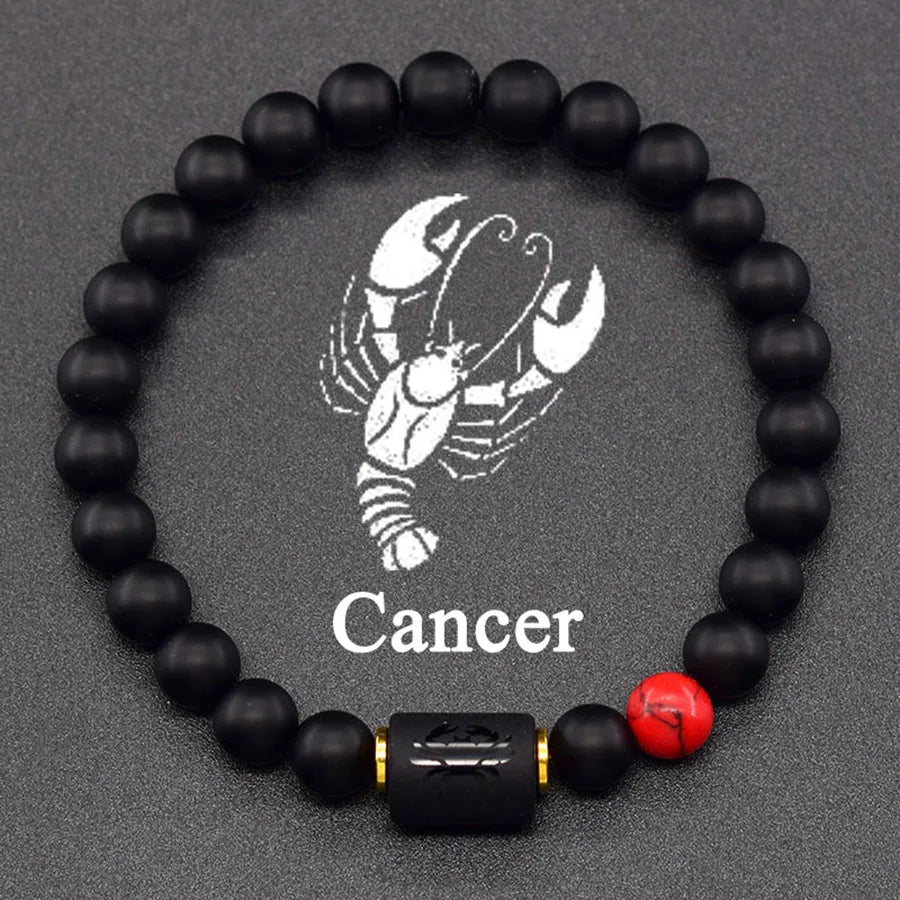 Natural Tiger Eye 12 Zodiac Bead Bracelet