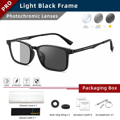 Ultra-Light Titanium Photochromic Multifocal Reading Glasses
