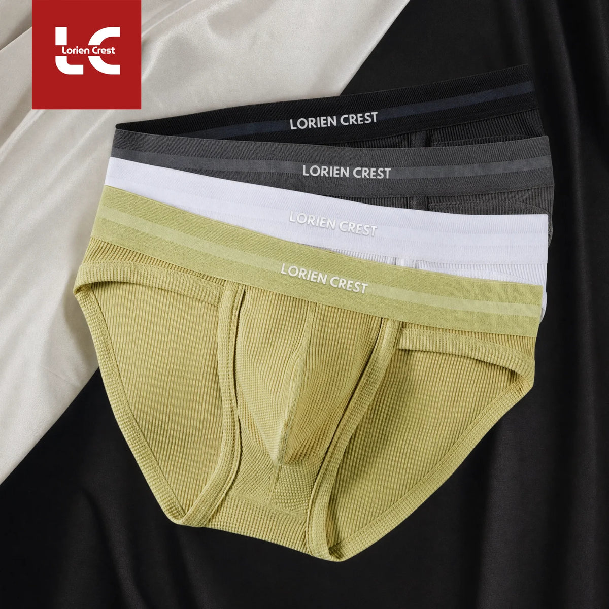 3Pcs Men's Waffle Cotton Support Pouch Briefs - Breathable Anti-Sweat Underwear