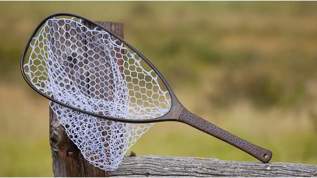Lightweight Carbon Fiber Fishing Net with Clear Rubber Bag