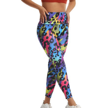 Colorful Leopard Print High Waist Leggings