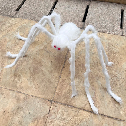 Giant Plush Black Spider Outdoor Halloween Prop Decor