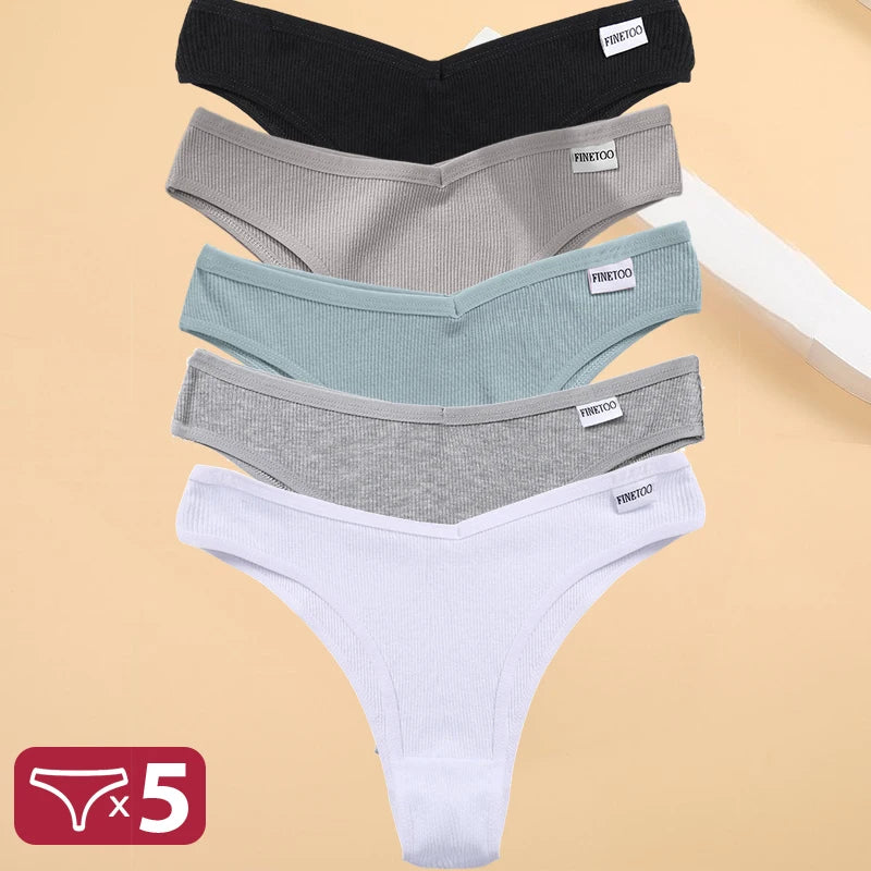 5PCS Cotton Thongs