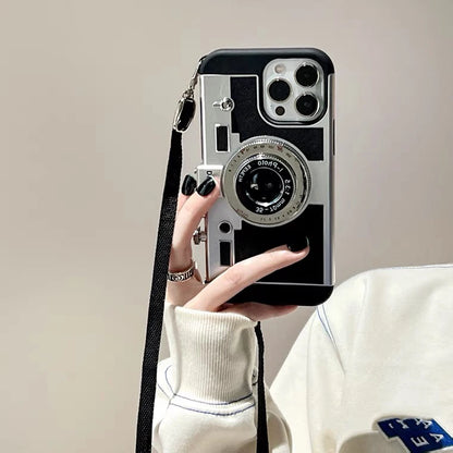 Emily In Paris 3D Retro Camera Leather Case for iPhone