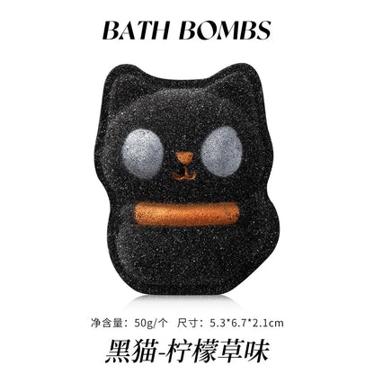 Halloween Bath Bombs Gift Set – Pumpkin, Black Cat & Ghost Fizzies