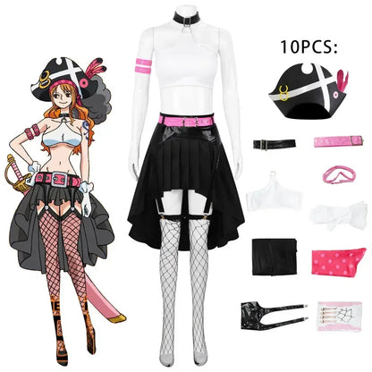 Women's One Piece Nami Cosplay Outfit & Accessories Set