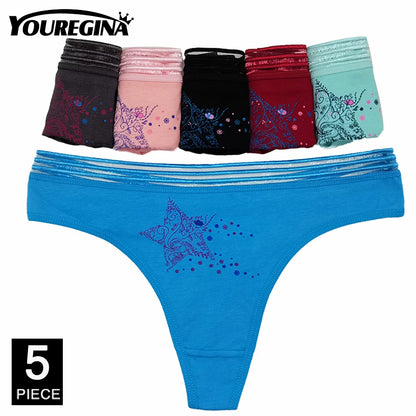 5 Pcs Cotton Thongs