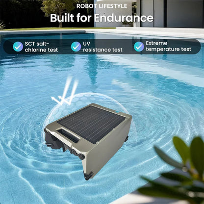 Solar-Powered Automatic Cordless Robotic Pool Skimmer Cleaner