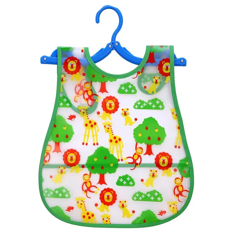 Cartoon Pattern Waterproof Feeding Bibs