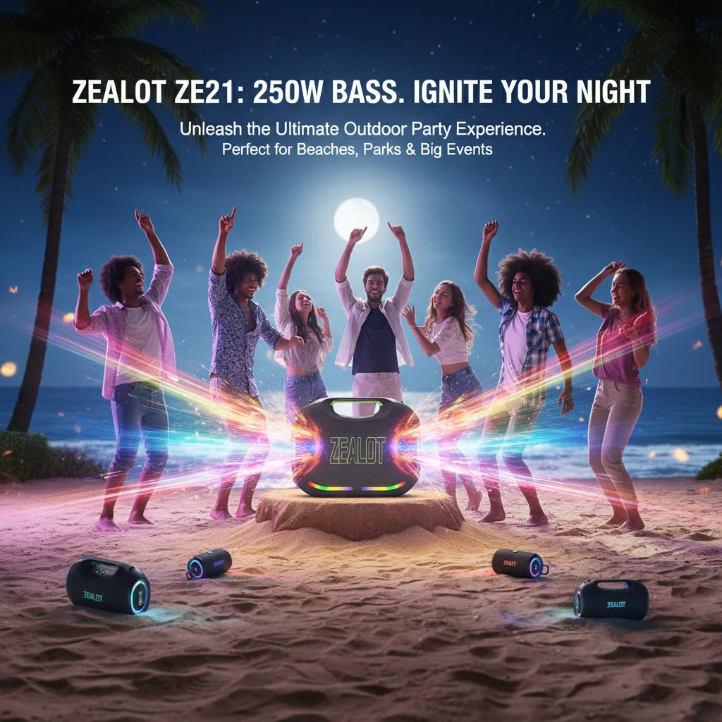 Zealot ZE21 400W Portable Waterproof Bluetooth Party Speaker