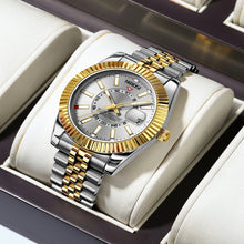 NIBOSI Stainless Steel Waterproof Quartz Watch