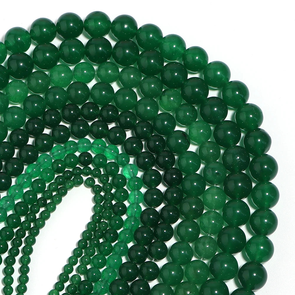 Natural Stone Jade Loose Spacer Beads for DIY Jewelry