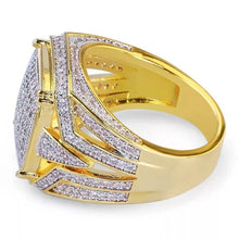 Gold-Plated Square Two-Tone Ring