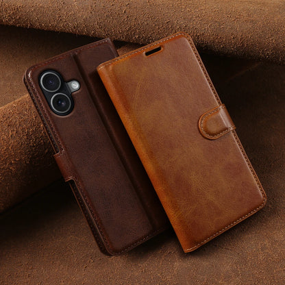 Luxury Genuine Calf Leather Flip Wallet Phone Case for iPhone