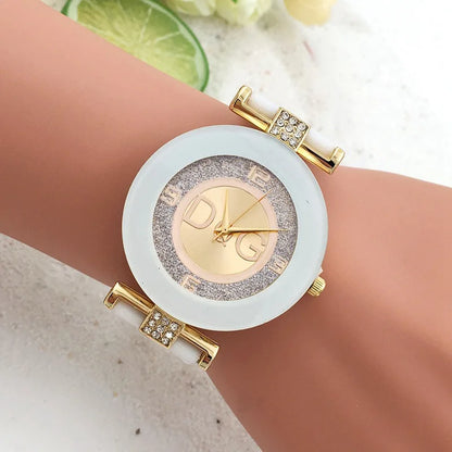 TOP DQG Silicone Band Quartz Wrist Watch