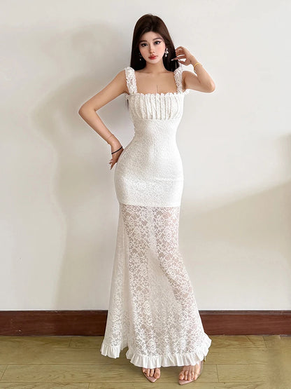 Sleeveless Wrap Chest Backless Slim Fit Dress