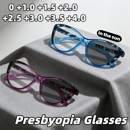 Cat Eye Photochromic Anti-Blue Light Reading Glasses