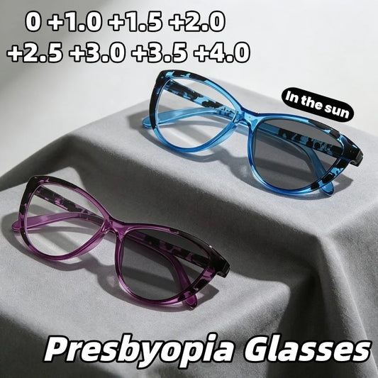 Cat Eye Photochromic Anti-Blue Light Reading Glasses