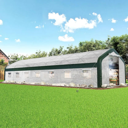 34x10x7 FT Walk-in Tunnel Greenhouse with Watering System