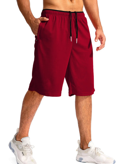 Men's Lightweight Quick-Dry Athletic Shorts with Drawstring