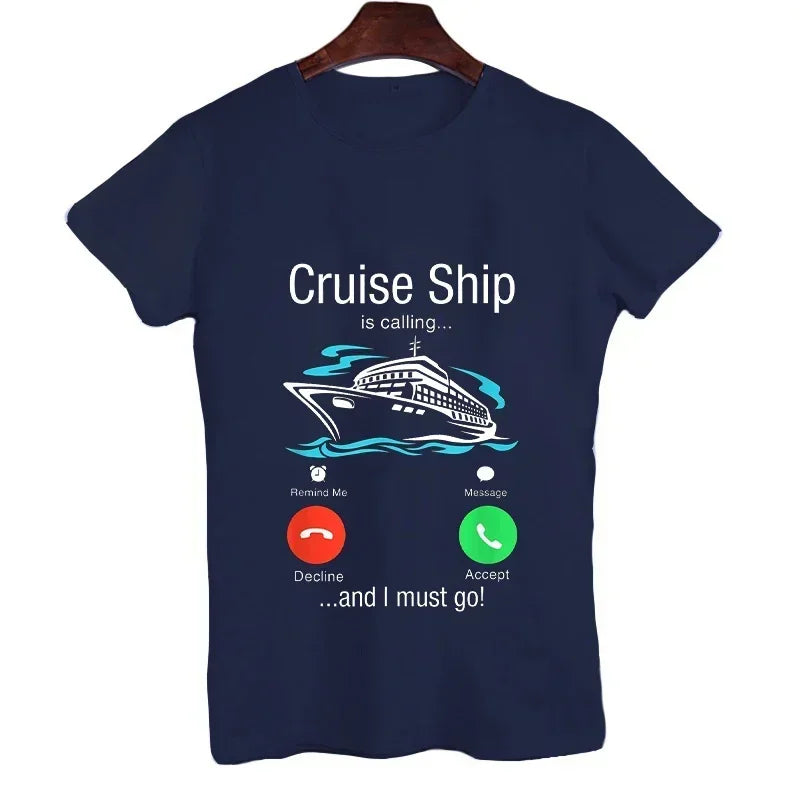 Unisex Casual Cruise Graphic T-Shirt – Short Sleeve Vacation Tee