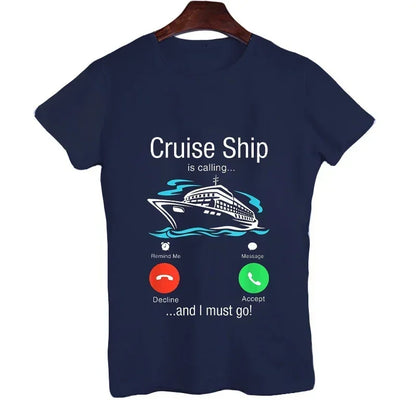 Unisex Casual Cruise Graphic T-Shirt – Short Sleeve Vacation Tee