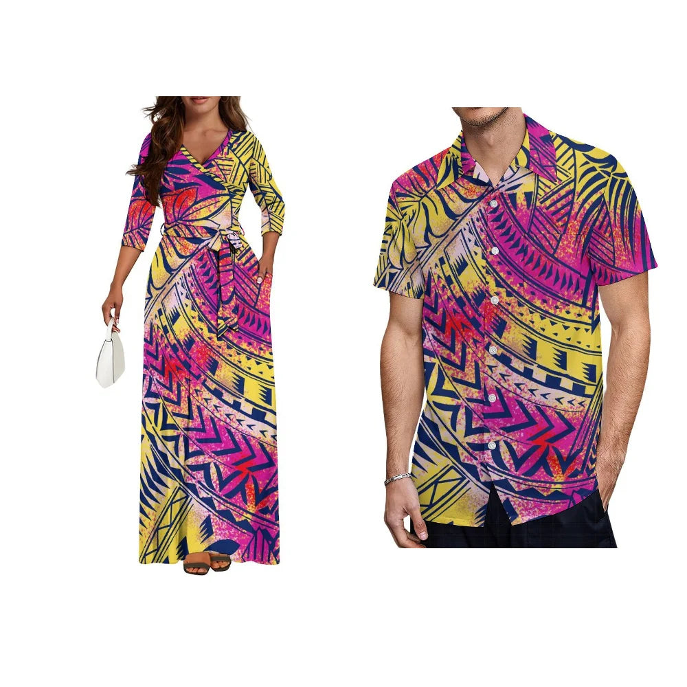 V-Neckline With Pocket Waistband Dress or Short-sleeved Shirt