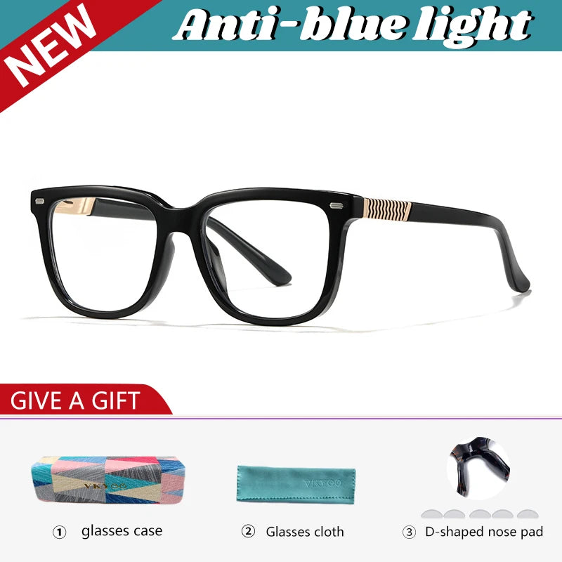 VICKY Retro Geometric Square Design Anti-blue Light Reading Glasses