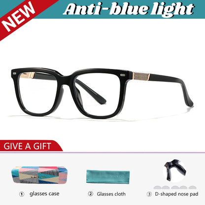 VICKY Retro Geometric Square Design Anti-blue Light Reading Glasses