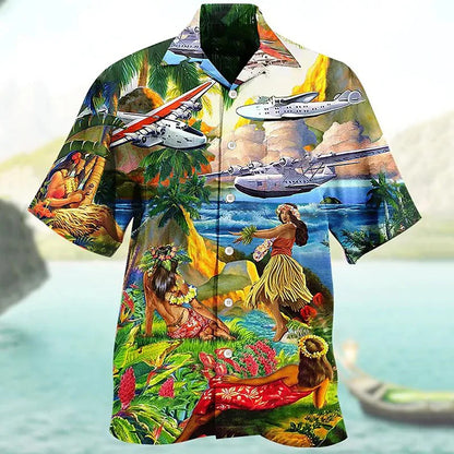 Loose Breathable 3D Print Trendy Hawaiian Shirts