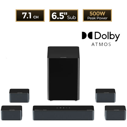 ULTIMEA Poseidon D80 Boom 7.1 Channel Dolby Atmos Soundbar System