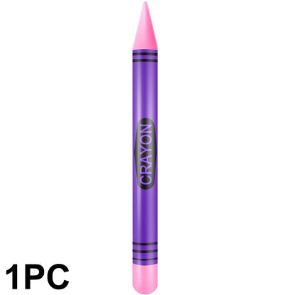 Jumbo Inflatable Crayon Balloon Set - Neon Back to School & Classroom Party Decor