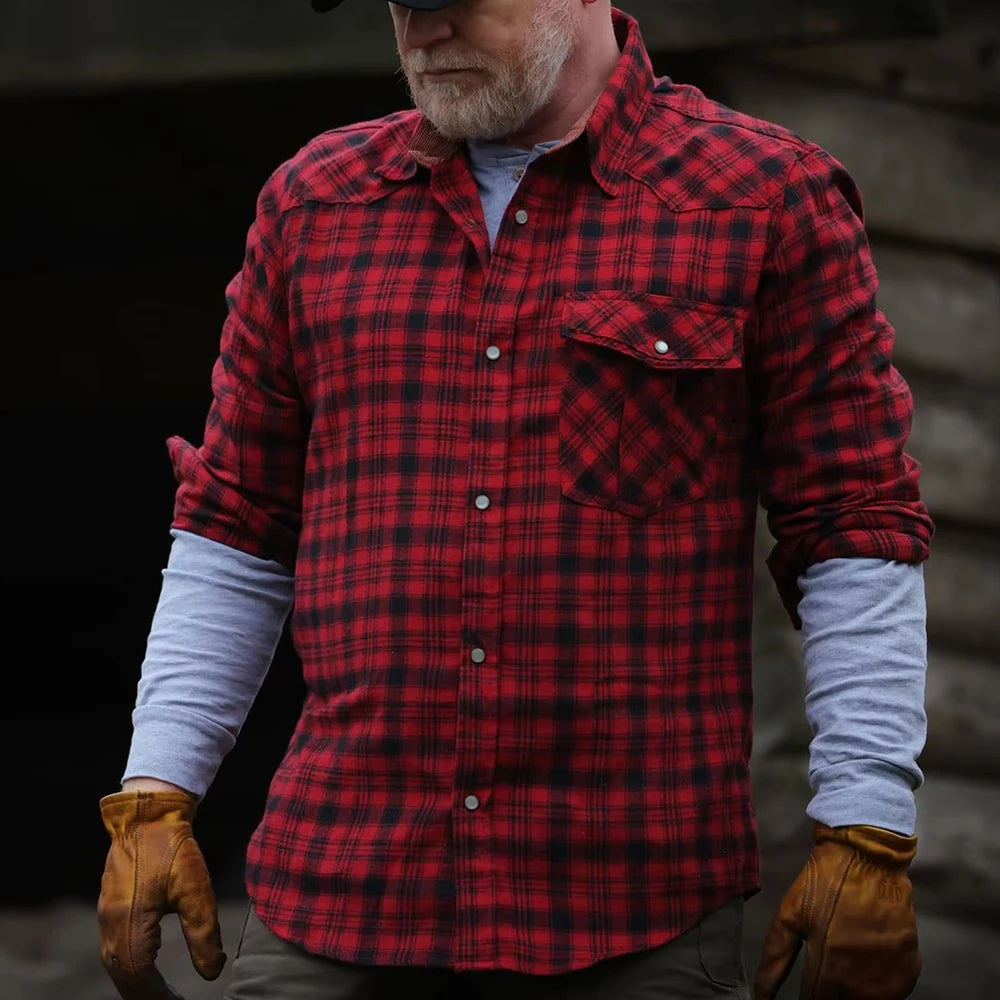 Flannel Long Sleeve Plaid Shirt