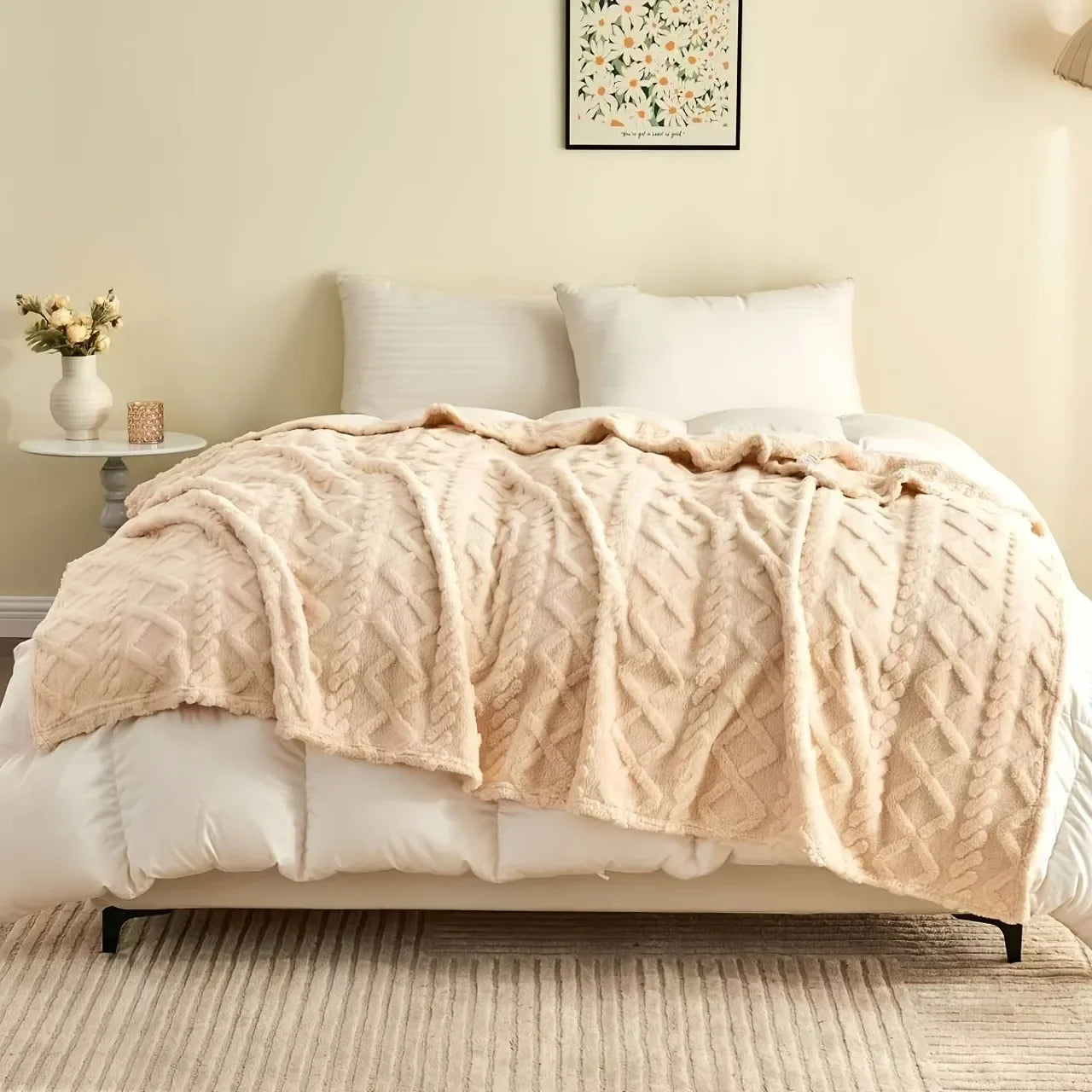 Lamb Fleece Comfortable Soft Plush Thick Blanket