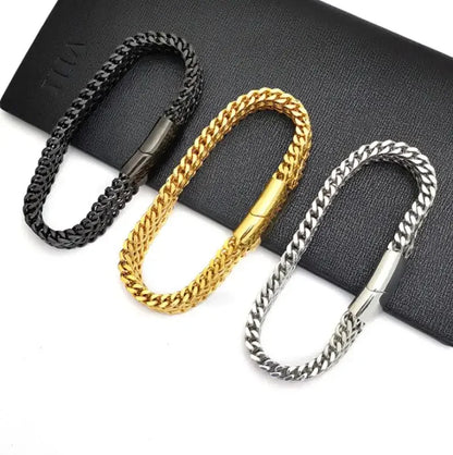 Versatile Stainless Steel Chain Bracelet