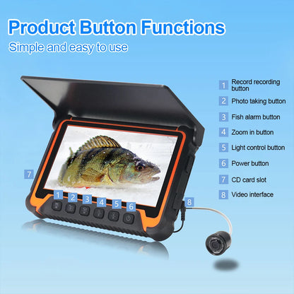 7" IPS Underwater Fishing Camera with DVR & Infrared LEDs