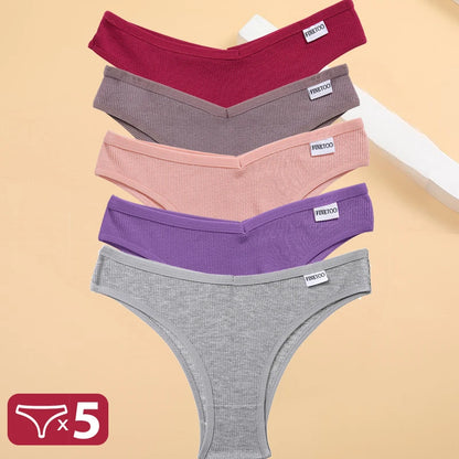 5PCS Cotton Thongs