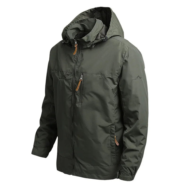 Men's Tactical Waterproof Windbreaker Outdoor Hooded Jacket